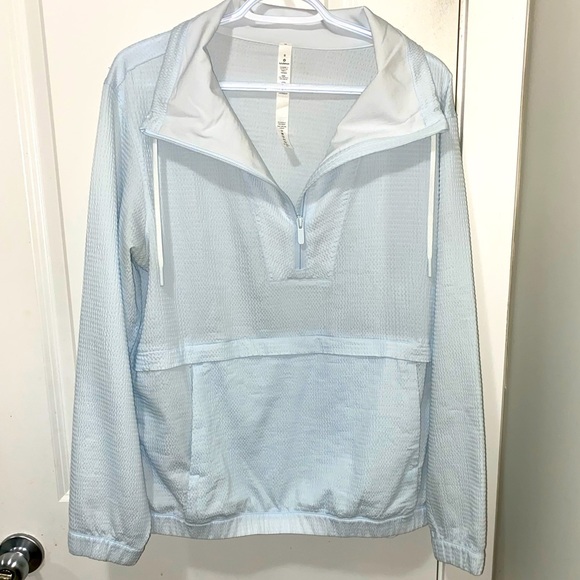 lululemon athletica Jackets & Blazers - Lulu Lemon Pack Light Pullover Almost Blue Color Ladies Size 8 BNWOT